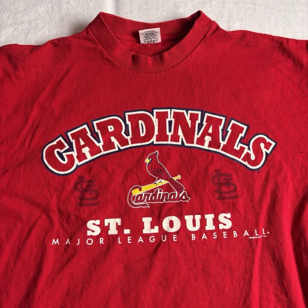 VTG Starter St. Louis Cardinals McGwire 1997 Red Short Sleeve Shirt Men's L *